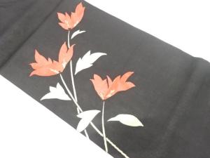 アンティーク　紗　花模様織り出し名古屋帯（着用可）